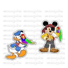 Disney PIRATES gri 2 pc Premade Scrapbook Paper Piece Die Cut