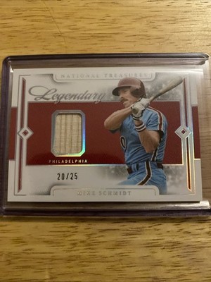 2024 Panini National Treasures Mike Schmidt Legendary Materials GU Bat /25 LL-MS
