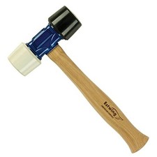 Rubber Mallet - 24 oz Double-Face Hammer with...