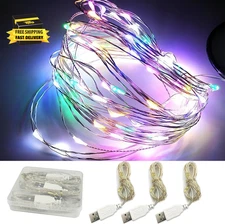 3 Pack USB Fairy Lights, USB Powered String Lights 16.5FT 50 Leds, Fairy String 