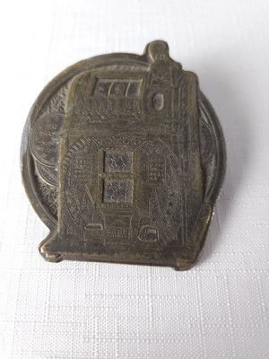 Vintage 1932 Rockola Super Triple Slot Machine Brass Belt Buckle Serial 582 Coll