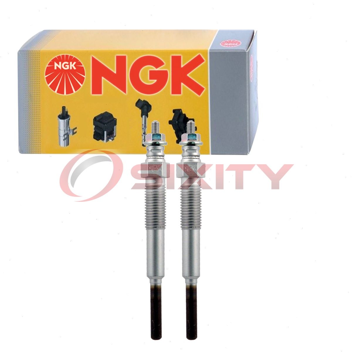 2 pc NGK 7493 Y-147T Glow Diesel Glow Plugs for DG-232 250202097 250202058 zm