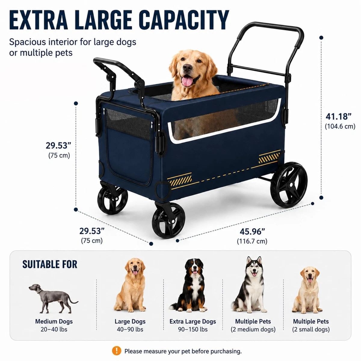 Las mejores ofertas en Cochecitos de perro XL | eBay