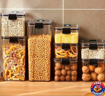 Versiegelt Küche Aufbewahrung Glas Getreide Behälter Feuchtigkeitsbeständig Lebensmittel Organizer Box