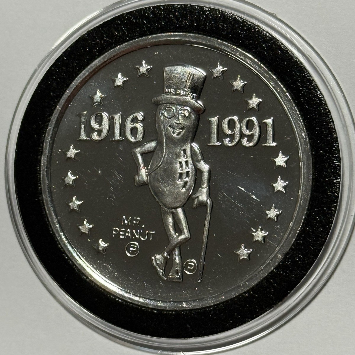 1991 Planters Peanuts Mr. Peanut Rare Coin 1 Troy Oz .999 Fine