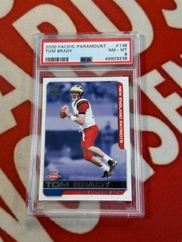 2000 Pacific Paramount TOM BRADY RC Rookie PSA 8 nm-mt Patriots #138
