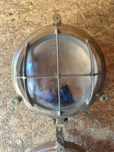 Vintage Nautical Brass Bulkhead Ceiling Light Marine Ship Cabin Lamp Fixture