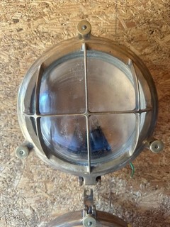 Vintage Nautical Brass Bulkhead Ceiling Light Marine Ship Cabin Lamp Fixture
