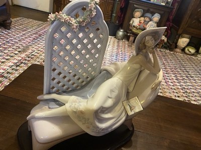 Rare 1994 Lladro ''Garden of Dreams'' #7634 Porcelain Figurine Hand Signed w/Plaqu