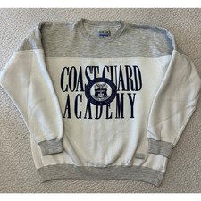 Vintage 1990s Mens Coast Guard Academy Pullover Sweatshirt Large