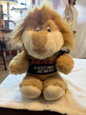 Vintage D.A.R.E. Lion Plush Stuffed Animal Drug Abuse Resistance Education