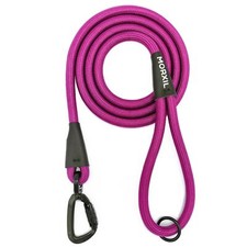 6 FT Heavy Duty Rope Dog Leash with Auto Locking Carabiner Rose Red Nylon