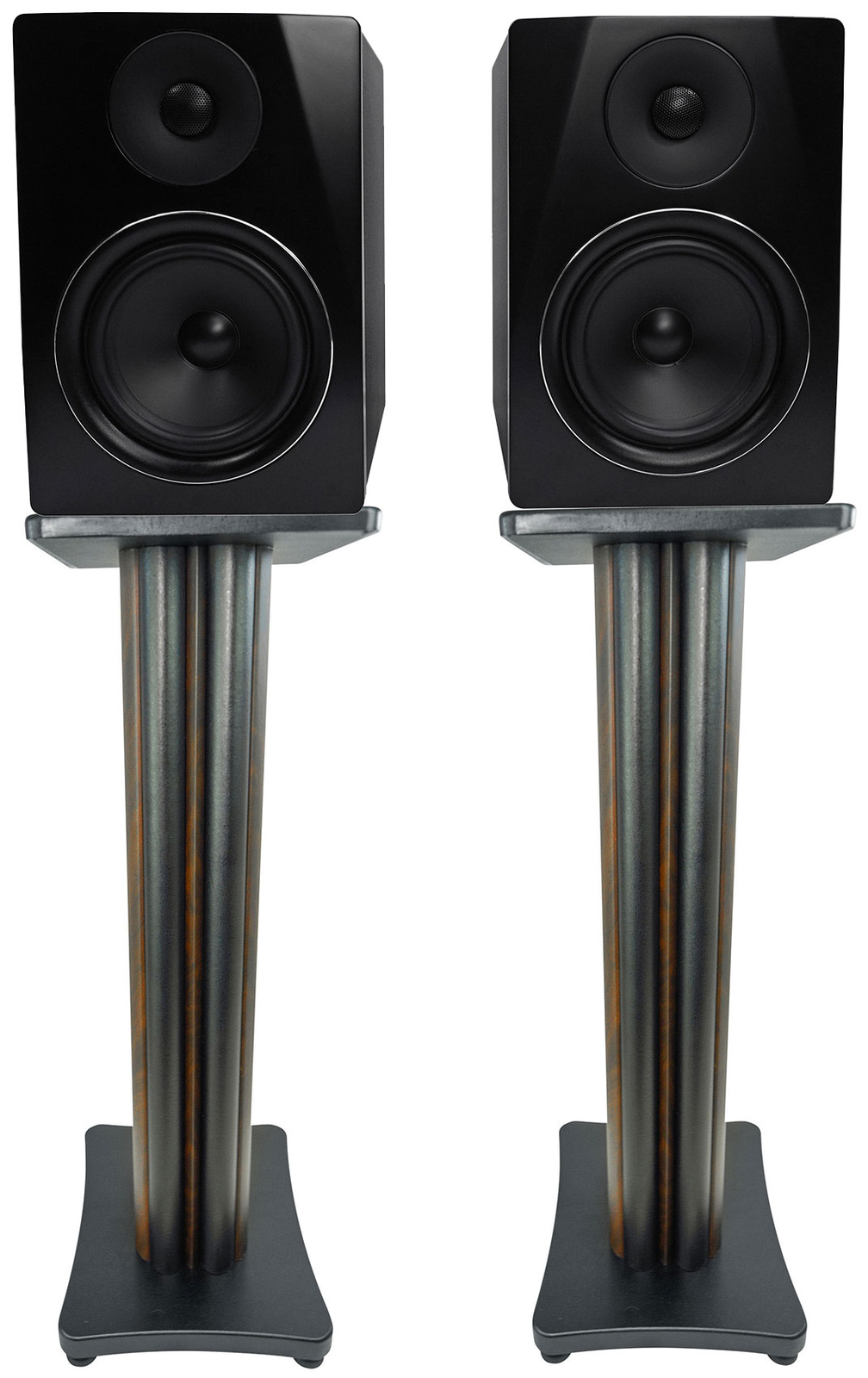 2 Студийных мониторных динамика Rockville APM6B 6.5 USB+ 28 подставок премиум-класса из темного дерева