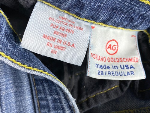 28 28x32 AG Adriano Goldschmied The Angel Jeans Blue Boot Stretch Made in USA - Picture 7 of 12