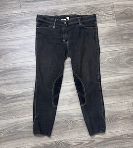 Romfh Breeches Womens 34 Charcoal Gray Black Equestrian Horse Riding Knee Pants