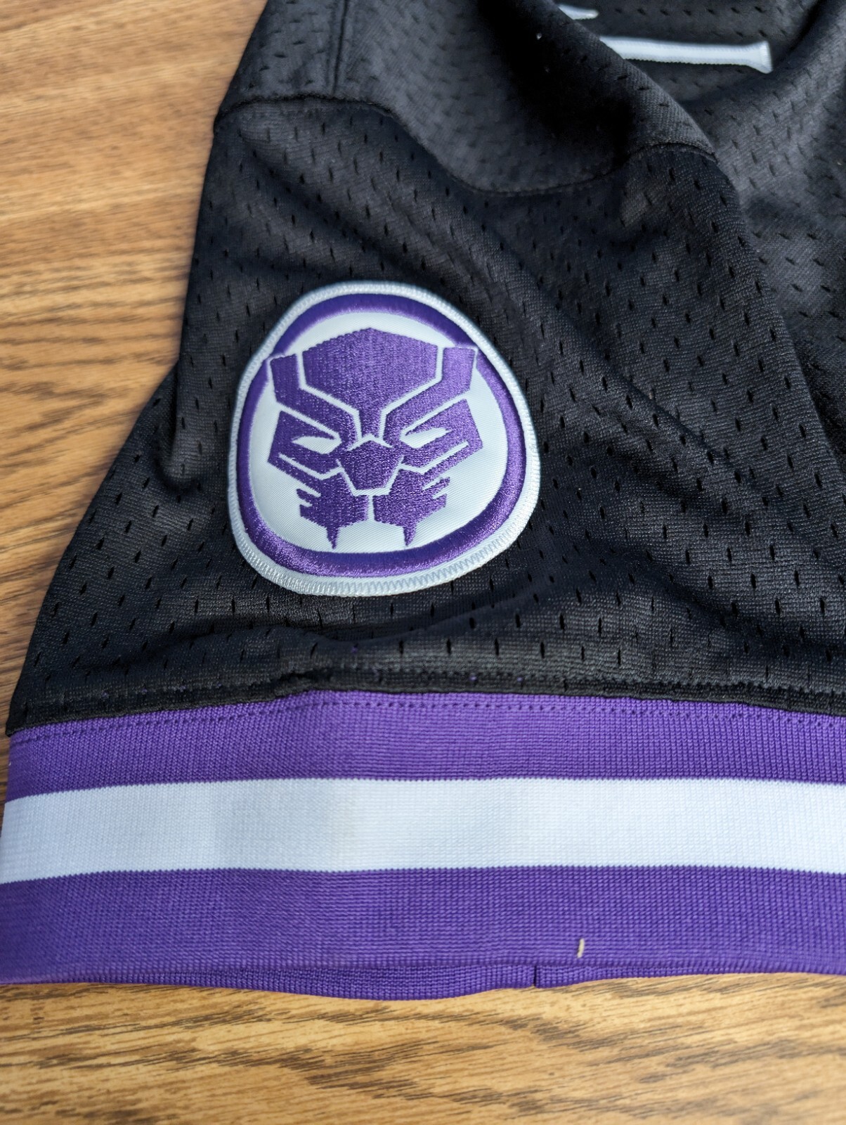 Black Panther V Neck Jersey 66 L Large Wakanda Forever Marvel Lids