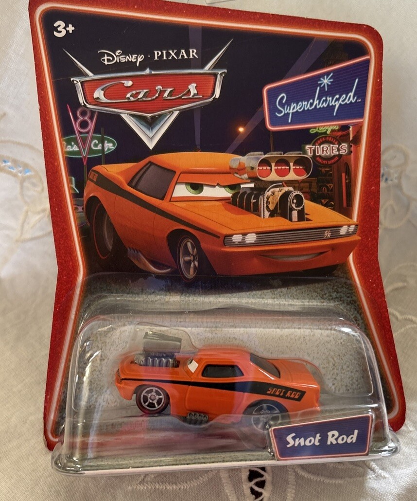 Disney Pixar Cars Snot Rod Orange Racecar diecast 1:55 Mattel 2007