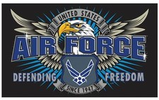 AIRFORCE FIRST MISSION  3 X 5 military DELUXE FLAG #665 new polyester 3x5 banner