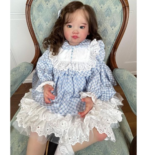 Lovely Toddler Girl 30inch Artist Finished Reborn Baby Doll Rooted Hair Kids Toy - Picture 4 of 4