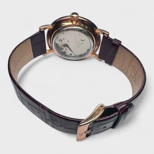 Adee Kaye AK4001-M Mechanical Regulator Watch 38mm Rose Gold Dial - Picture 9 of 9
