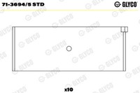 Glyco 71-3694/5 STD Pleuellager For Audi VW