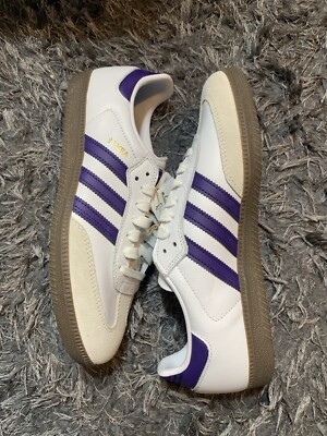 Adidas Samba ADV Low Mens Size 10 Shoes Sneakers White Purple Gum IE6613