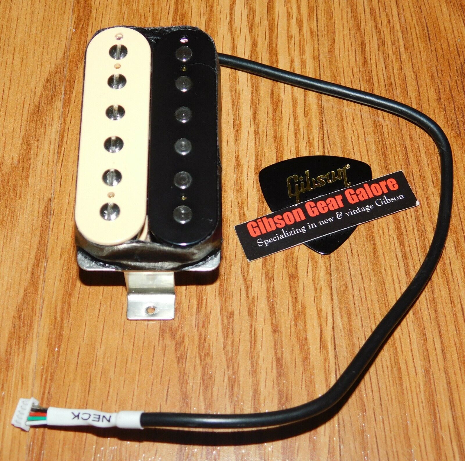 Gibson Les Paul Pickup Tradbucker Zebra Neck Guitar Parts SG