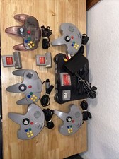 Nintendo 64, N64 System / Console Bundle  Cables  5 Controllers