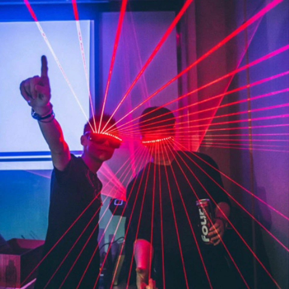 Red Laser Lighting Glasses Beam Party Stage Lighting DJ Dancer Show KTV Props - Image 4 of 4