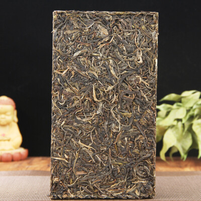 1000g Top Peacock Raw Puerh Green Tea Brick Kong Que Qing Zhuan Shen Tea