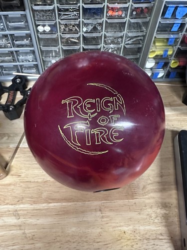 USED - Bowling Ball - 15lb Storm "REIGN OF FIRE" DRILLED WEIGHT 14lb 5oz