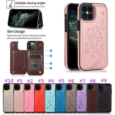 For iPhone 16 Pro Max 15 14 13 12 7 Magnetic Leather Flip Stand Card Wallet Case