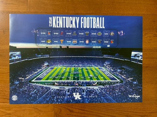 2023 KY University of Kentucky Wildcats UK Football Poster/Schedule Mint - 第 1/1 張圖片