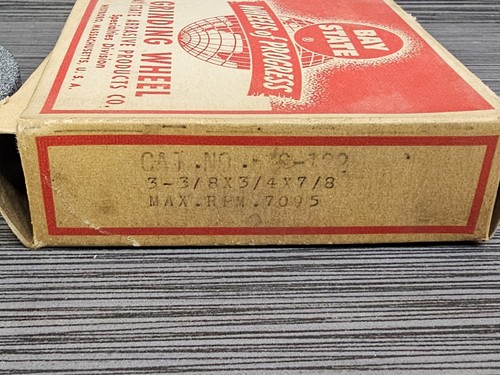 Bay State Abrasives Grinding Wheel S-122 3-3/8 x 3/4 x 7/8 NOS - Picture 3 of 5