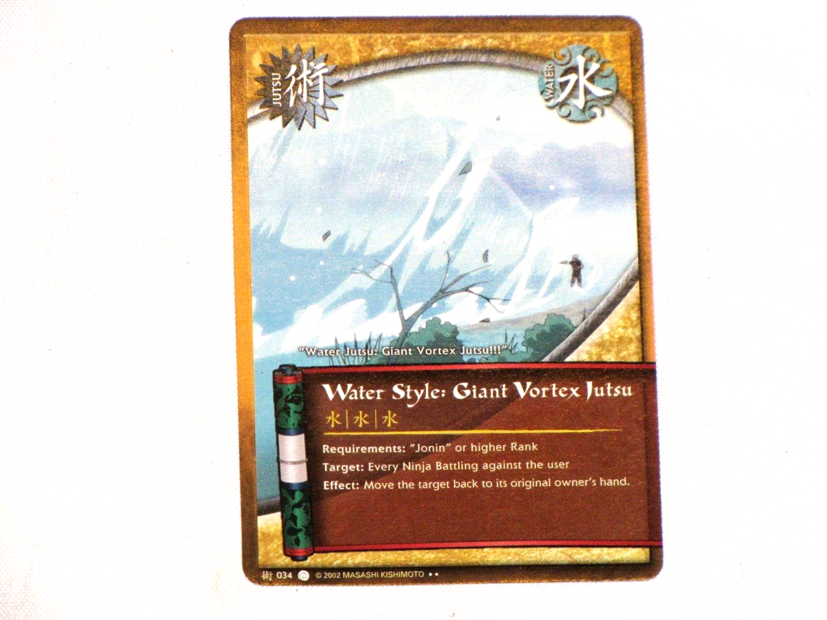 Naruto Water Style: Giant Vortex Jutsu J-034 Collectible Card Game
