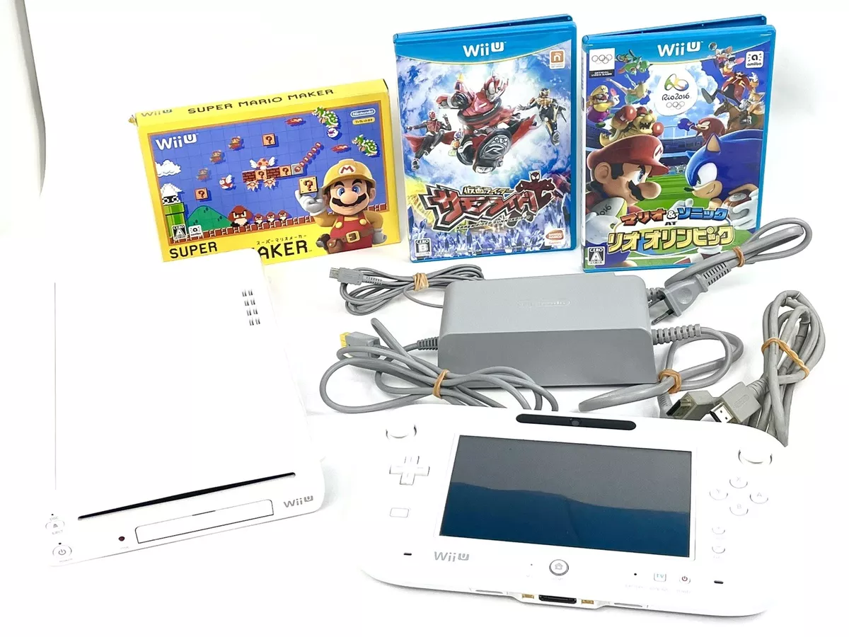 Wii U Console Gamepad White 32GB Nintendo 3games WUP 101 NTSC J Game Japan
