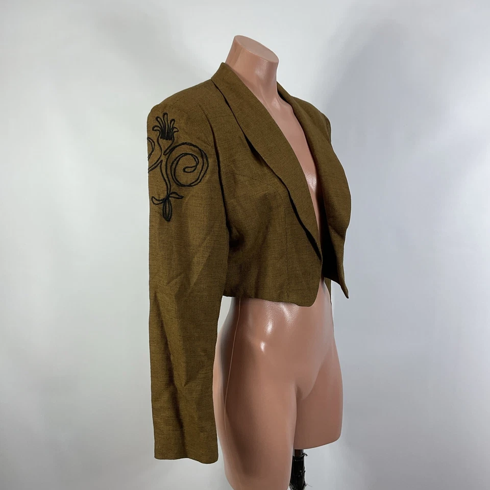 David Ravel 旧金山 S/M 羊毛夹克外套千鸟格结构化复古 — 第 4/4 张图片