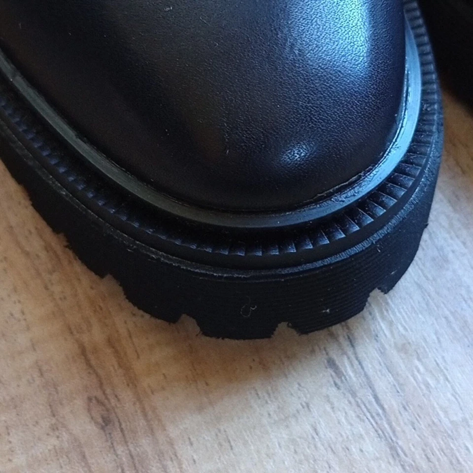 Botas de Combate Madewell Ranger Negras de Cuero con Cordones Talla 7 Nuevas Foto 4 de 4