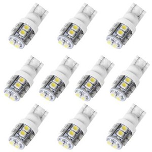 10x T10 168 192 W5W LED Map License Dome Trunk Cargo Interior Light Bulbs 6000K