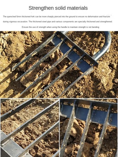 Dirt Turner Manual Dirt Turning Rake Deep Turning Tools Farm Fork Tools - 第 8/14 張圖片