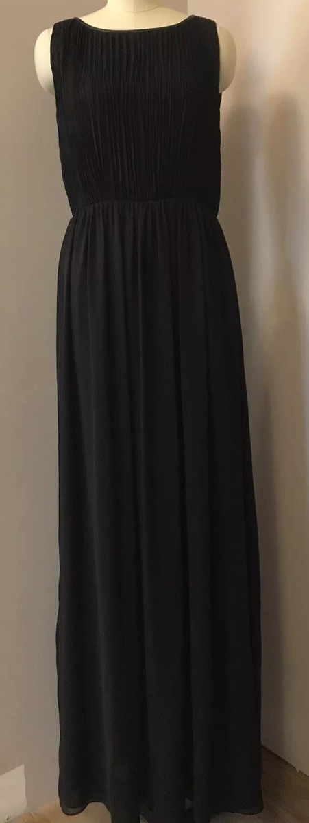 Alice + Olivia Black Silk Blend Open Back Sleeveless Long Maxi Gown Size S/P | eBay Alice + Olivia Black Silk Blend Open Back Sleeveless Long Maxi Gown Size S/P | eBay
