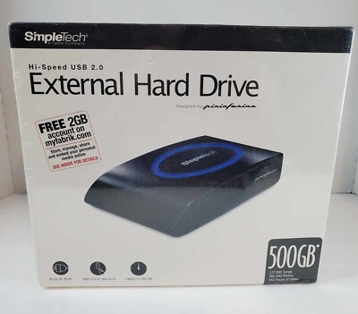 SimpleTech - 500GB EXTERNAL HARD DRIVE - SEALED - NEW