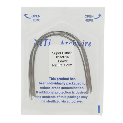Ricambi Apparecchio Ortodontico Filo Ortodontico Niti Rettangolare 16x22 E 19x25 - Per Laboratori Dentistici E Ortodonzia, Forma Naturale Fili Ortodontici Nitinol - Foto 2
