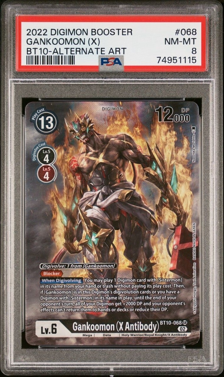 Digimon Gankoomon X-Antibody Alternate Art Super Rare BT10-068 PSA