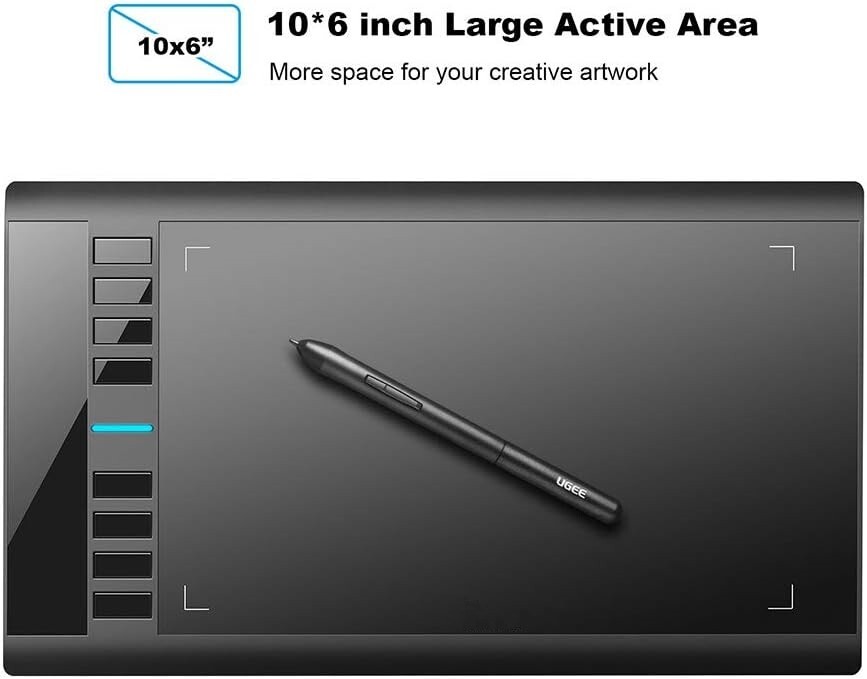 Tableta 10x6 Pluma De Dibujo Digital Para Graficos Grafica Digitalizadora NUEVO