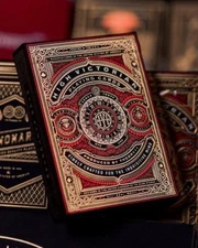 Red High Victorian playing cards by Theory11