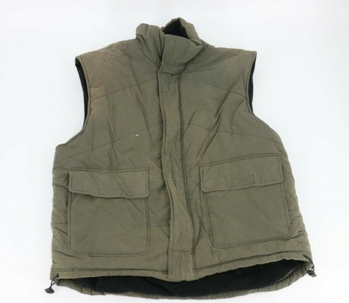 Mens Puffer Vest Size Large Olive Green 