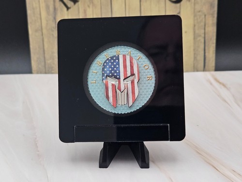 2021 "Valor, The Dark Side" One Soul 1oz silver round with 3D Wooden Inlay - Picture 5 of 7