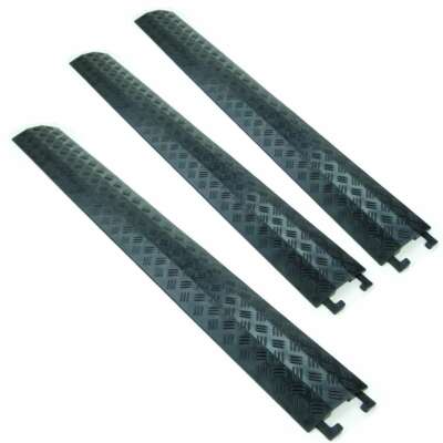 3x 1 Kanal Kabelbrücke Cable Protector PVC Kabelkanal Überfahrschutz Kabelschutz