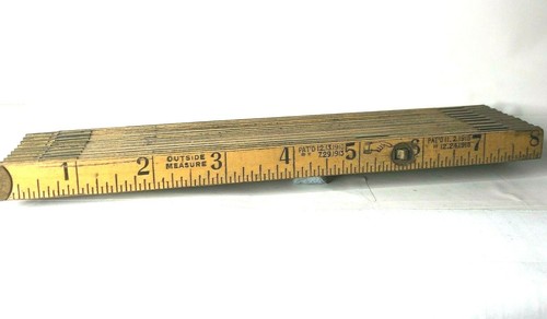 Antique Interlox Sliding ruler 60 inches extender wooden rule great ...